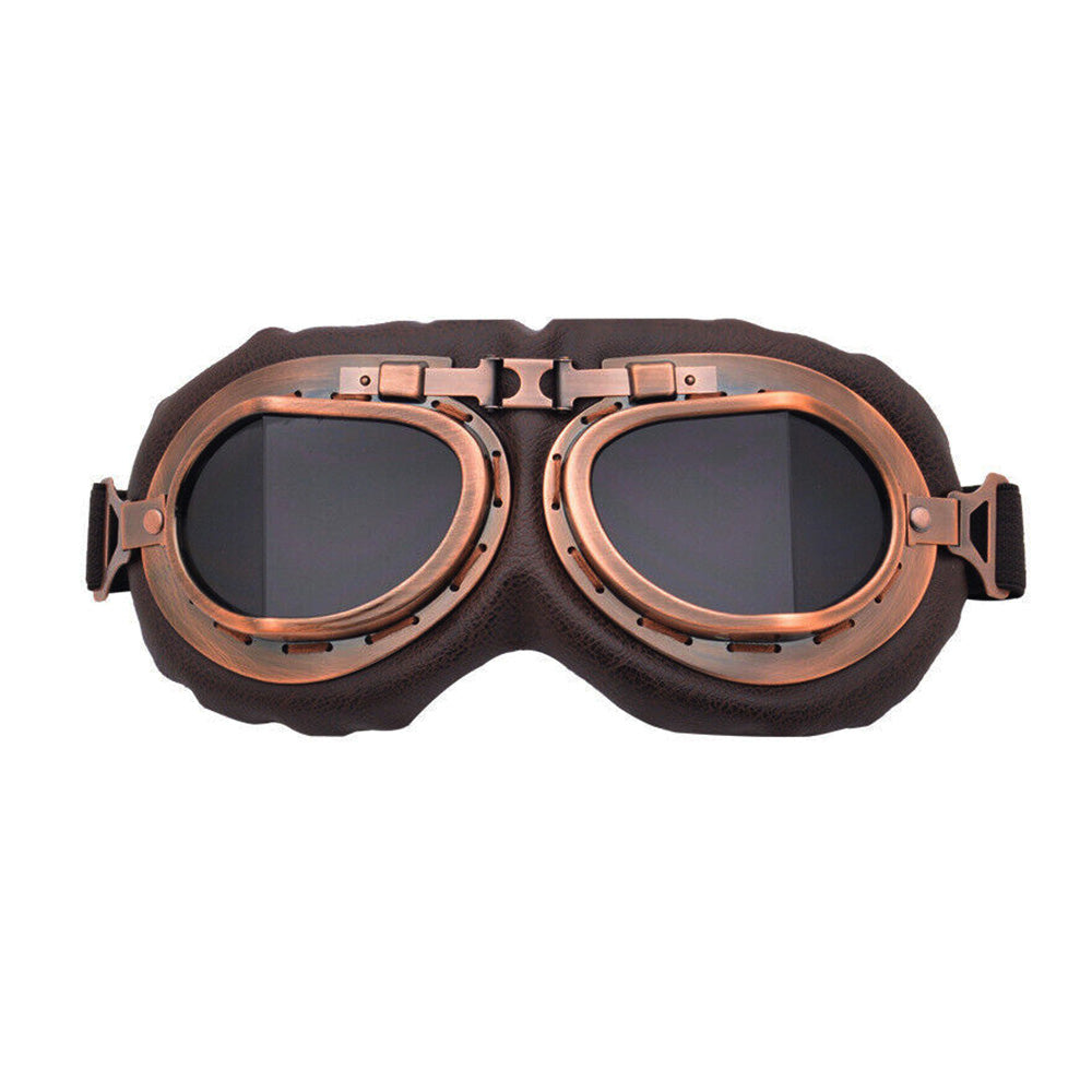 Vintage Pilot Motorcycle Racing Goggles Retro Aviator ATV UTV Dirt Bike Eyewear-3