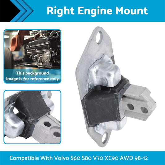 Engine Mount Front Right Suitable For Volvo S60 S80 V70 XC90 2.0L 2.4L AWD 98-12-1
