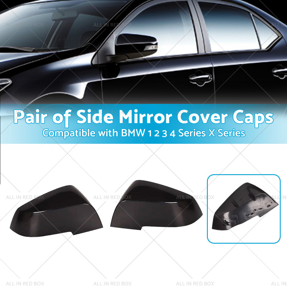 Pair Side Mirror Caps Cover Suitable for BMW F20 F21 F22 F30 Series 1 2 3 4-1