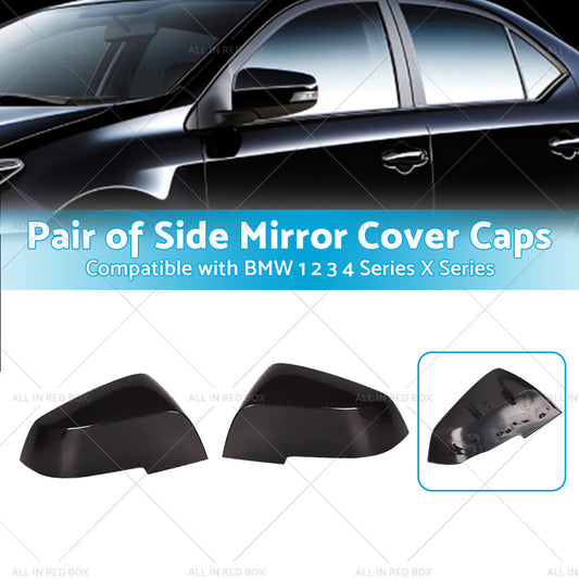 Pair Side Mirror Caps Cover Suitable for BMW F20 F21 F22 F30 Series 1 2 3 4-1