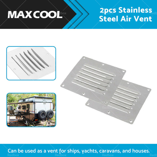 2PCS Stainless Steel Rectangular Air Vent For Caravan Boat Wall Eave Home-1