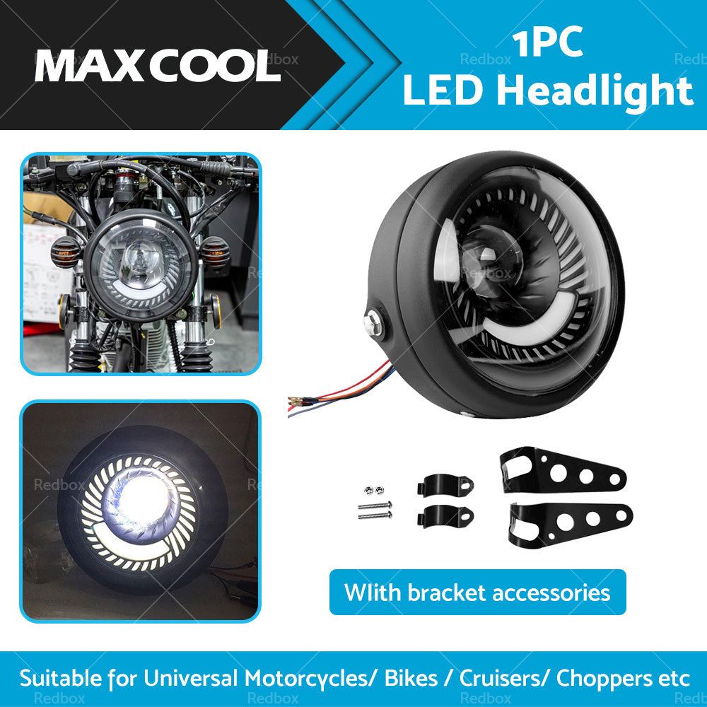 Motorcycle 6. 5inch LED Headlight Spiral Side Mount Bracket Suitable For Cafe Racer-2