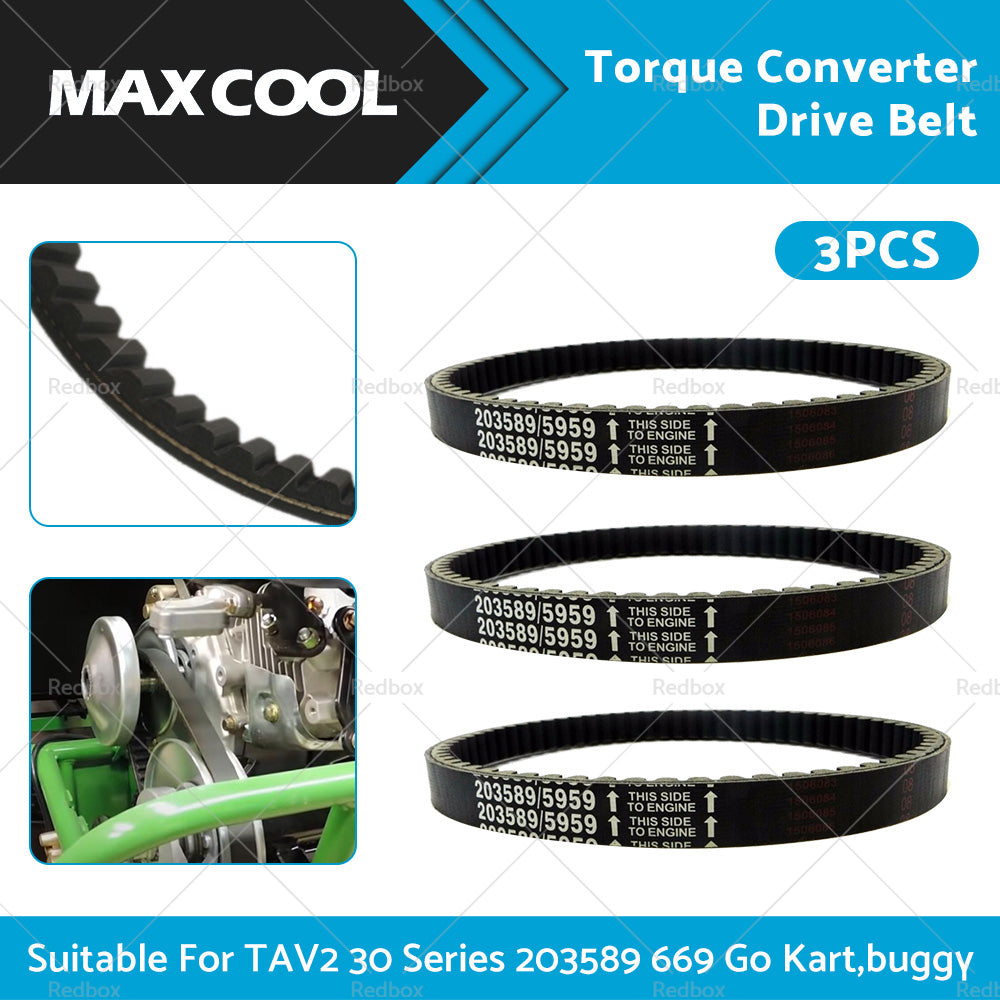 3x Drive Belt Suitable For 30 Series Comet TAV2 203589 manco 5959 Coleman KT196-4