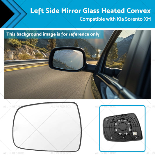 Left Side Mirror Glass Heated Convex With Base Suitable for Kia XM Sorento-0