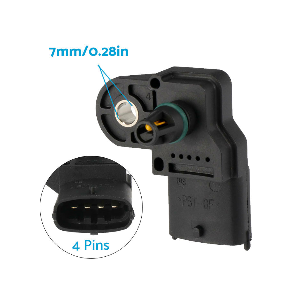 MAP Boost Pressure Sensor Suitable For Ford Ranger PJ PK Ute Mazda BT-50 Diesel 2.5L 3.0L TD-4