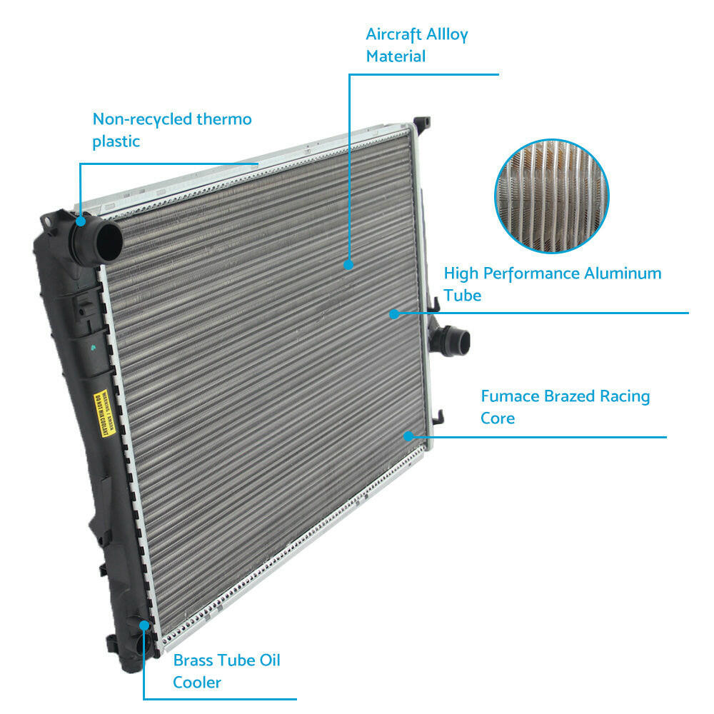 Radiator 360mm Suitable For Subaru Forester XT XS EJ25 2.5L Impreza 1.6L 1.8L-4