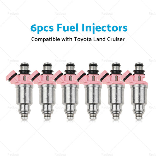 6X Fuel Injector Suitable For Toyota Landcruiser 1FZ-FE FZJ70 FZJ75 FZJ80 Series-1