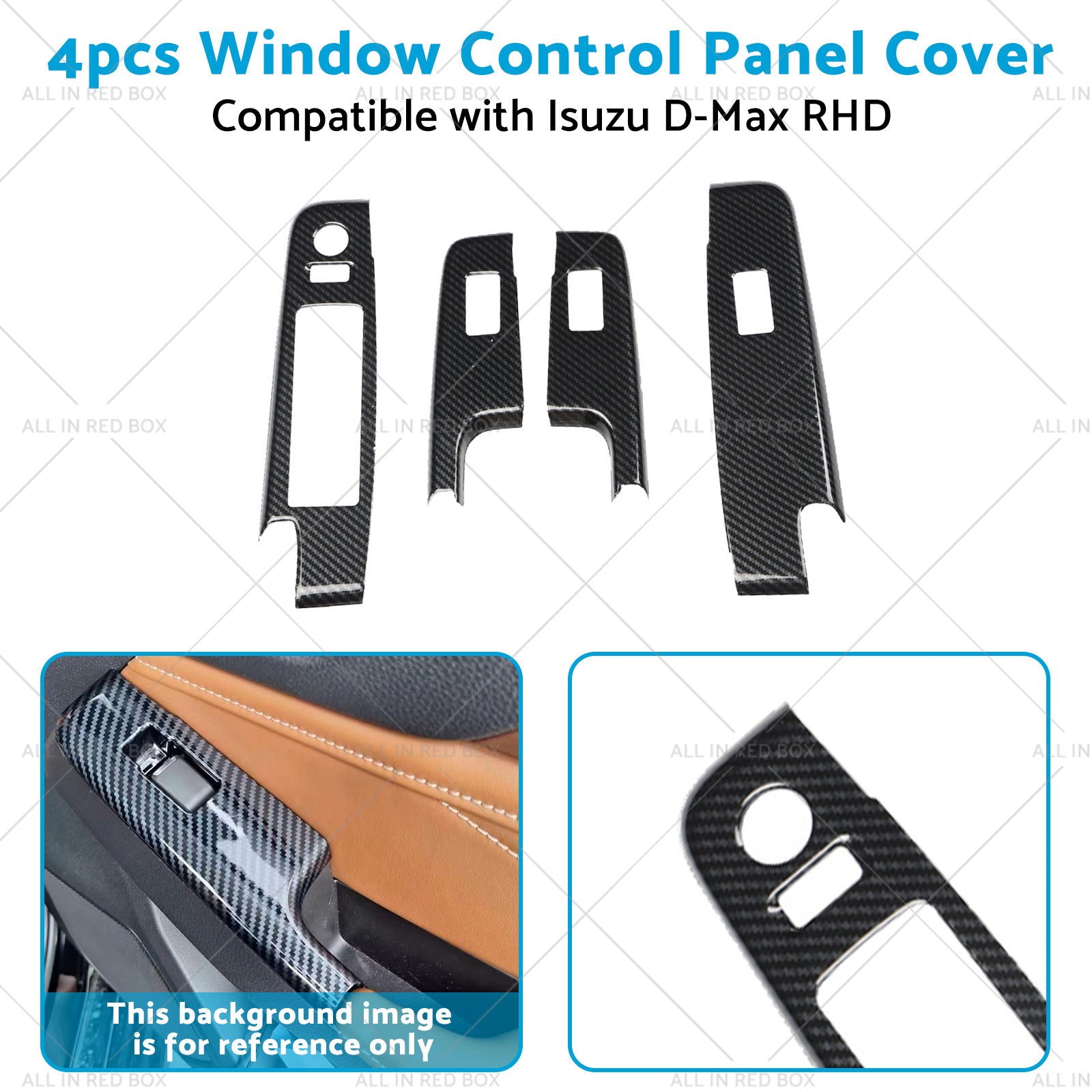 Carbon Fiber Pattern Window Lift Trim Suitable For Isuzu D-Max Dmax 2021-2023-3