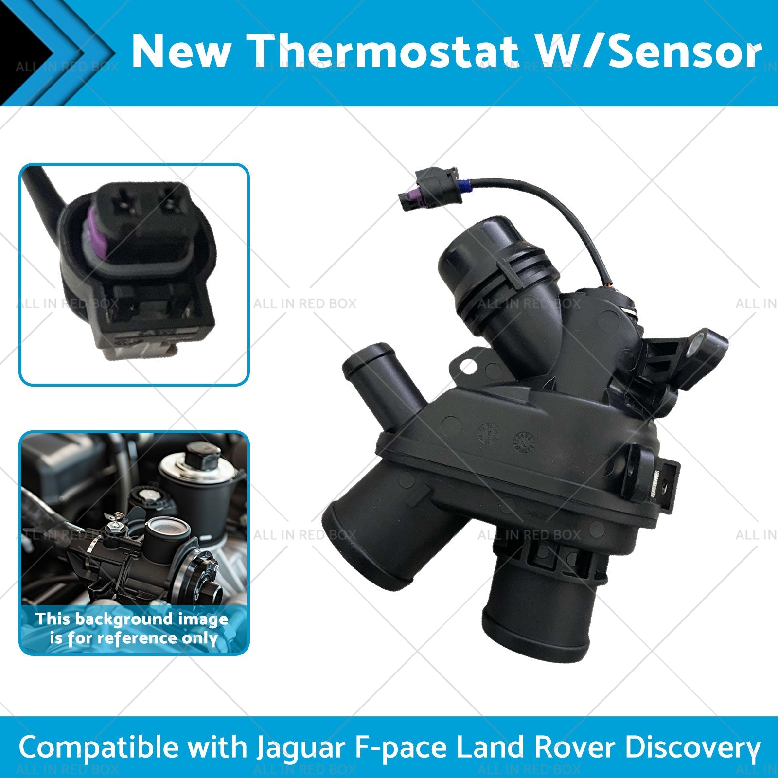 New Thermostat W or Sensor Suitable for Jaguar F-pace Land Rover Discovery 17-20-1
