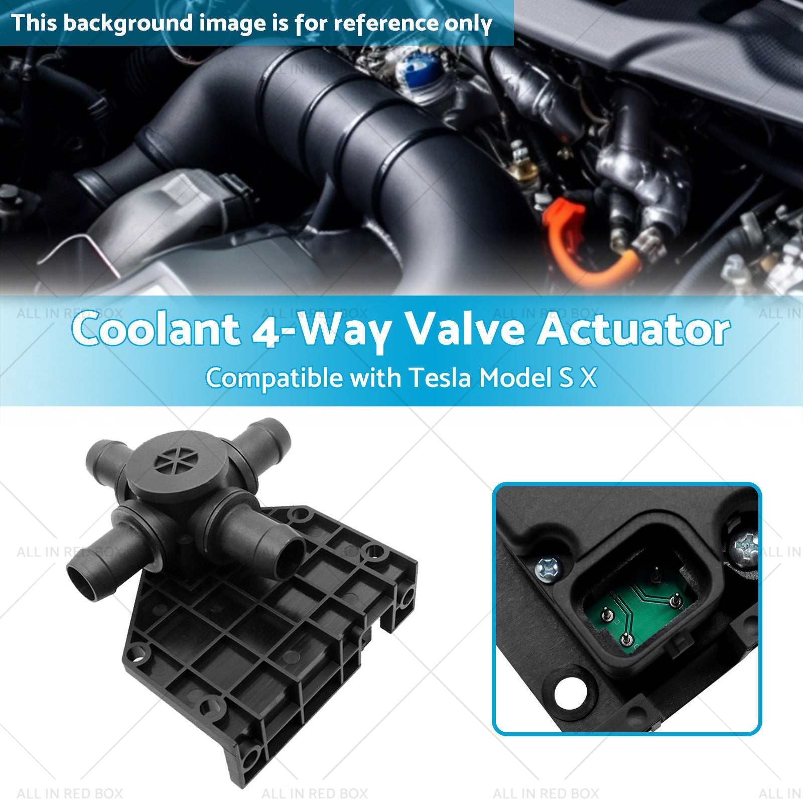 Coolant 4-Way Valve Actuator Suitable for 2012-2017 Tesla Model S X 6007370-00-B-2