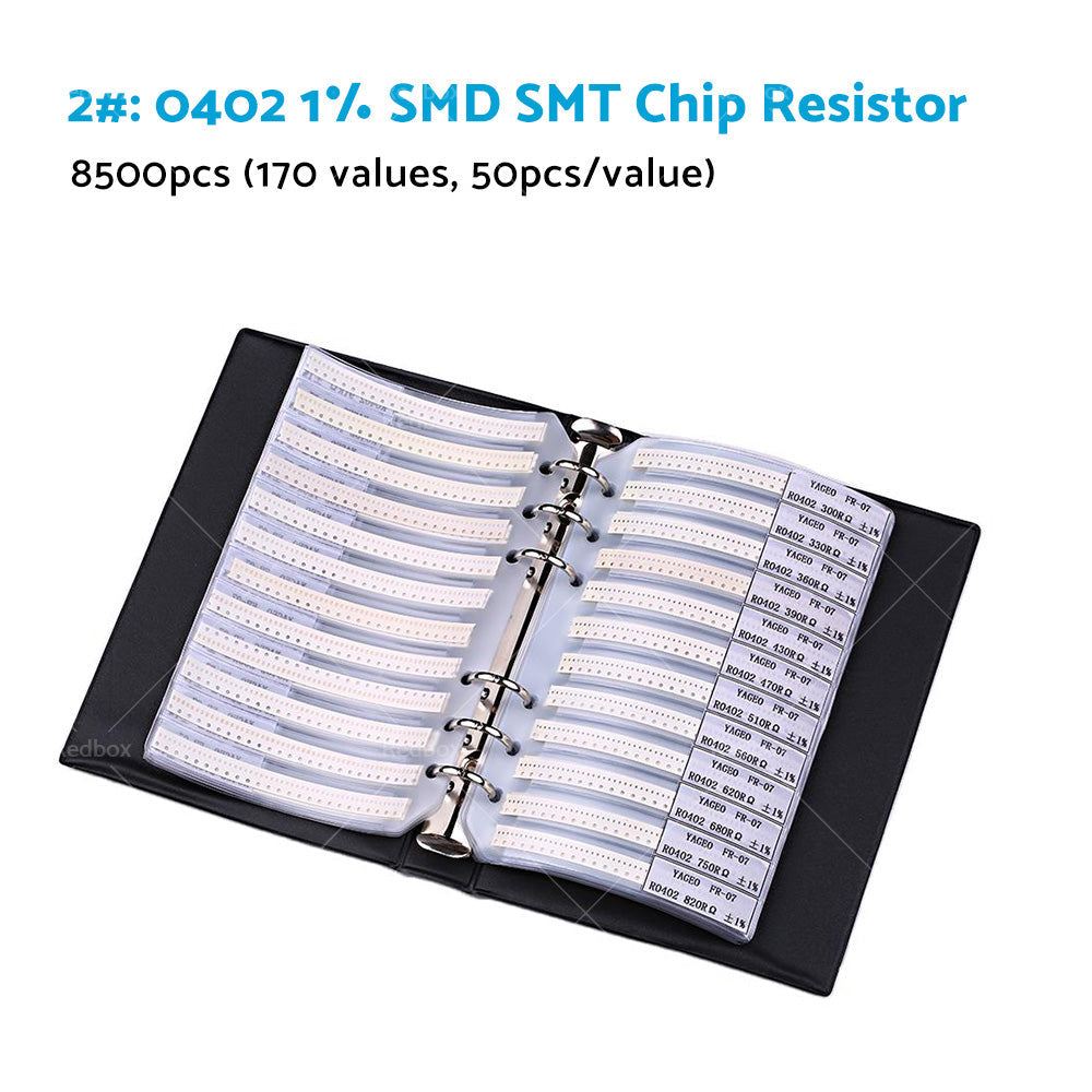 1x 0201/0402/0603/0805/1206 SMD/SMT Capacitor Chip Resistor Samples Book Kit-3