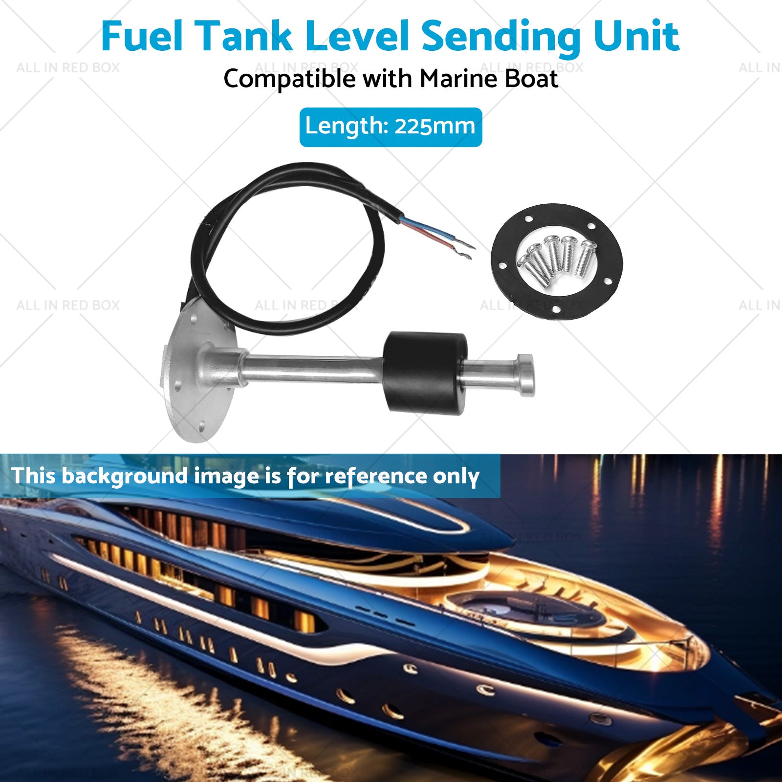 225mm Marine Boat Water Sender Fuel Tank Level Sending Unit Sensor 240-33ohm-3