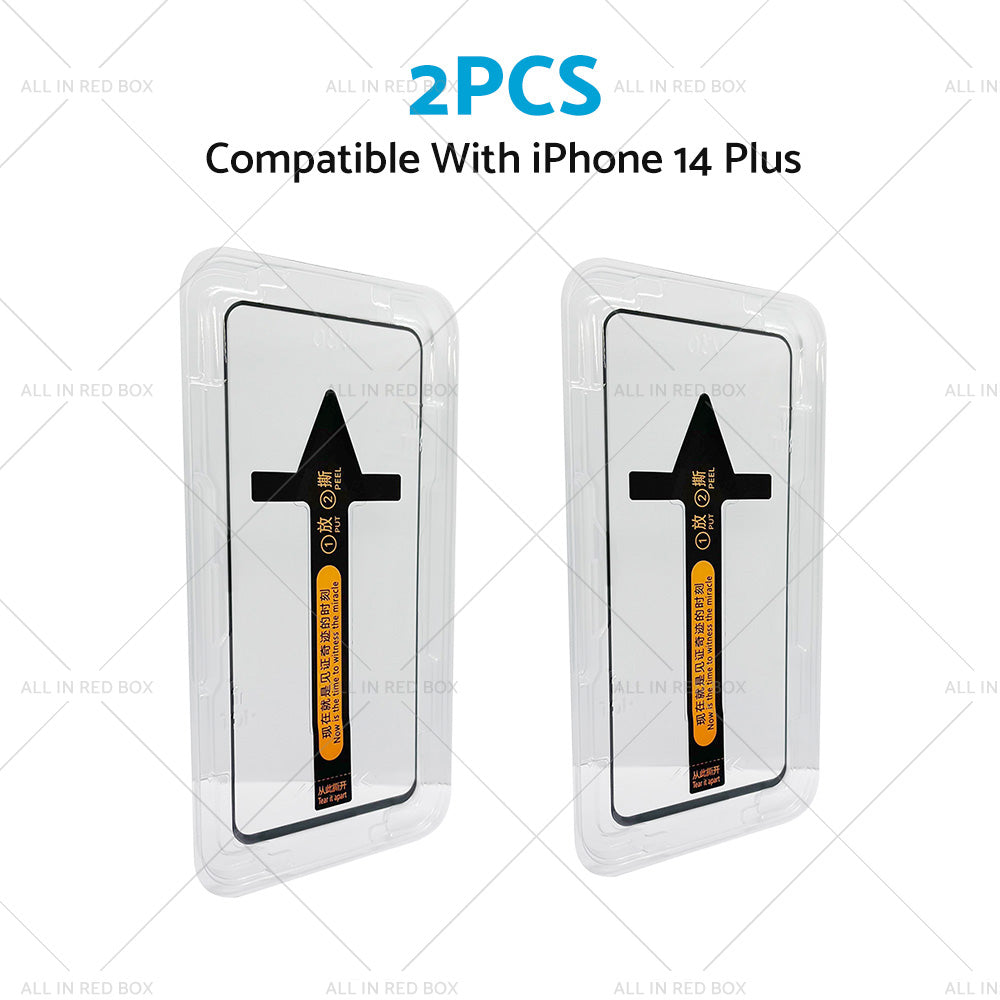 2PCS Tempered Glass Screen Protector Suitable For iPhone 14/ Pro/ Max/ Plus-4