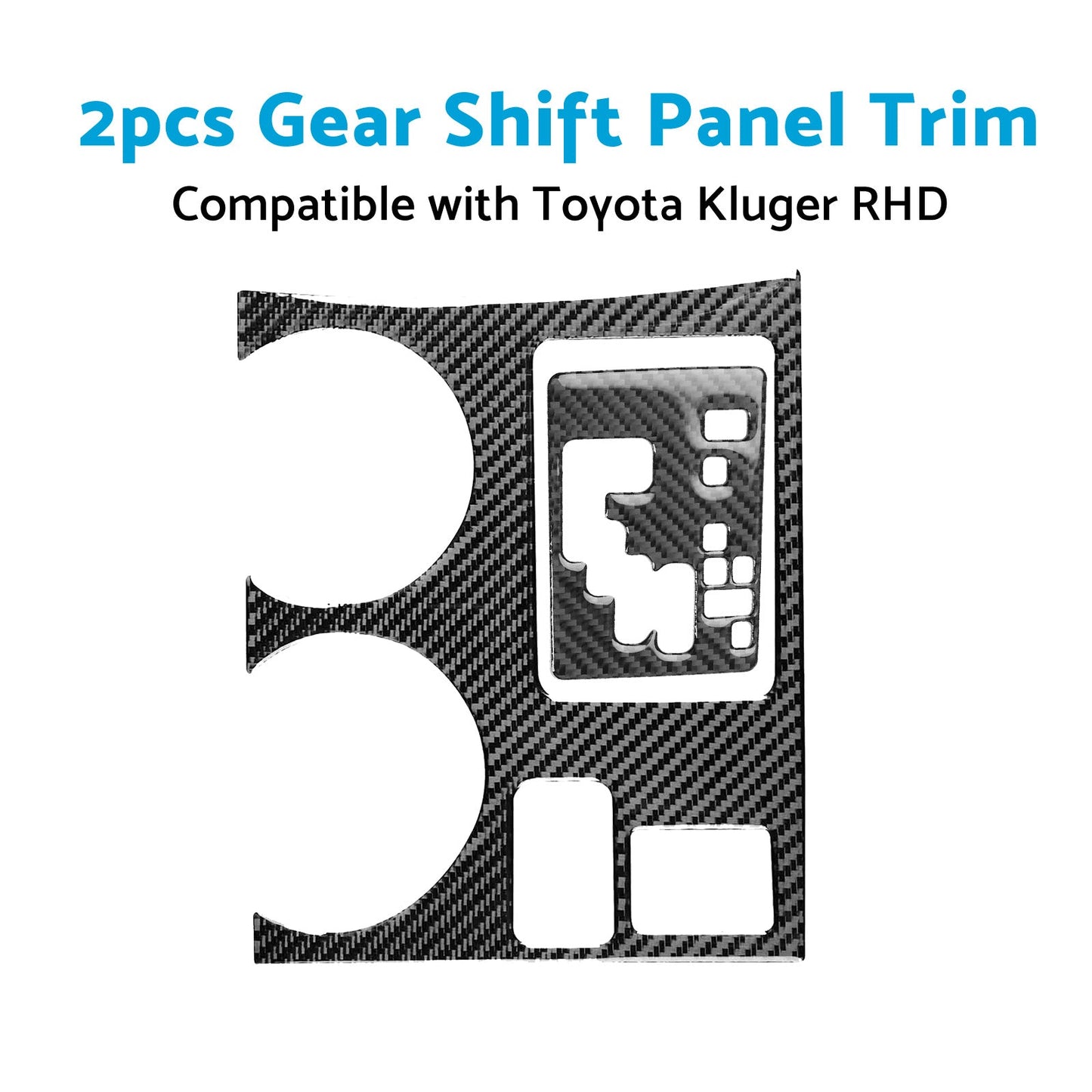 2pcs Carbon Fiber Gear Shift Console Trim Suitable For Toyota Kluger 08-13-1