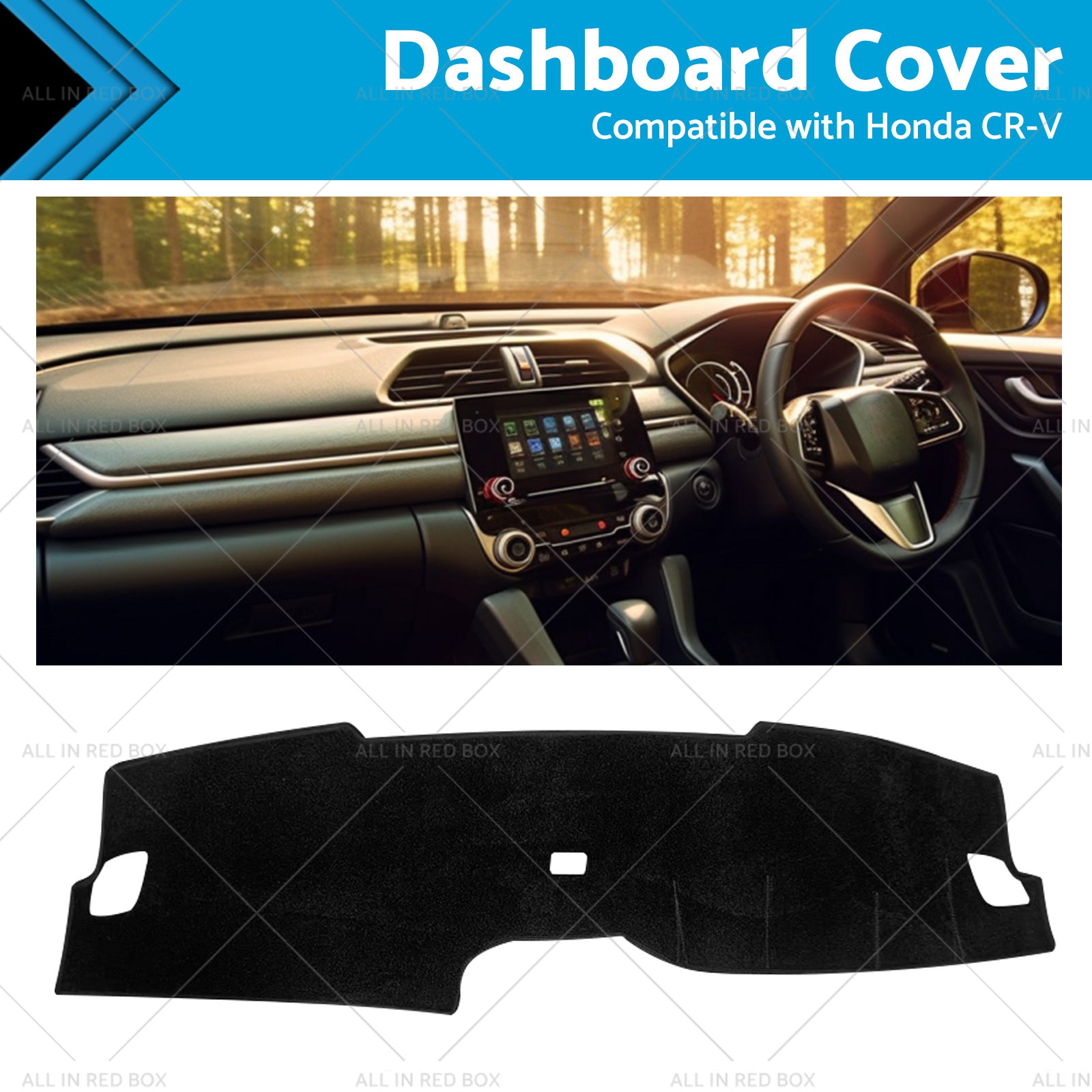 Dashboard Cover Pad Carpet Dash Mat Suitable for Honda CR-V CRV 2023 Without HUD-0