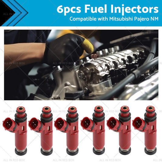 6PCS Fuel Injectors Suitable For Mitsubishi Pajero NM 6G74 3. 5 V6 00-04 MD357267-0