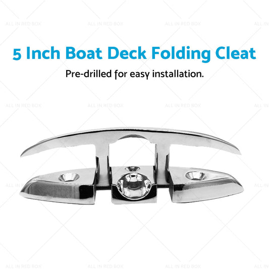Boat Deck Foldable Cleat Portable 5 Inch Detachable Pre-drilled Cleats Part-1