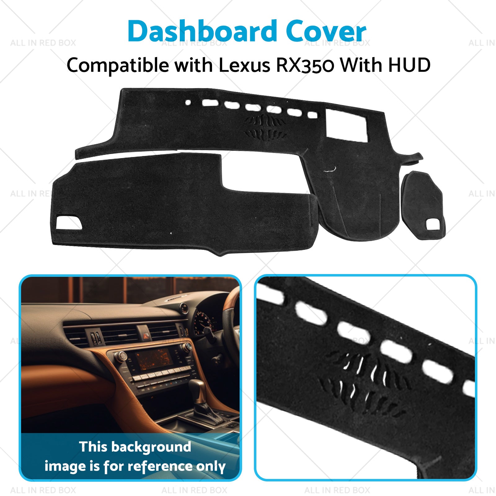 Non-Slip Dash Mat Suitable For Lexus RX RX350 2016-2020 With HUD Dashboard Cover-4