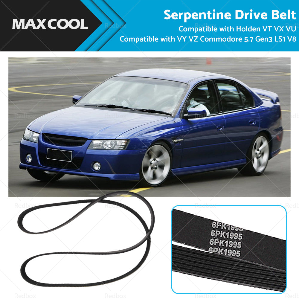 Drive Belt Suitable for Holden VT VX VU VY VZ Commodore 5. 7 Gen3 LS1 V8 6PK1995-0