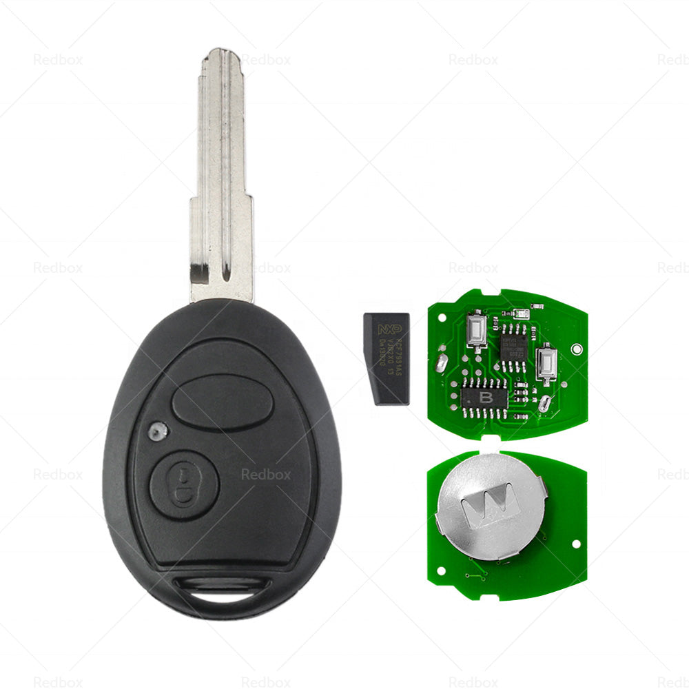 2 Button Remote Key Fob 433MHz ID73 Suitable For Land Rover Discovery 2 99-04-2