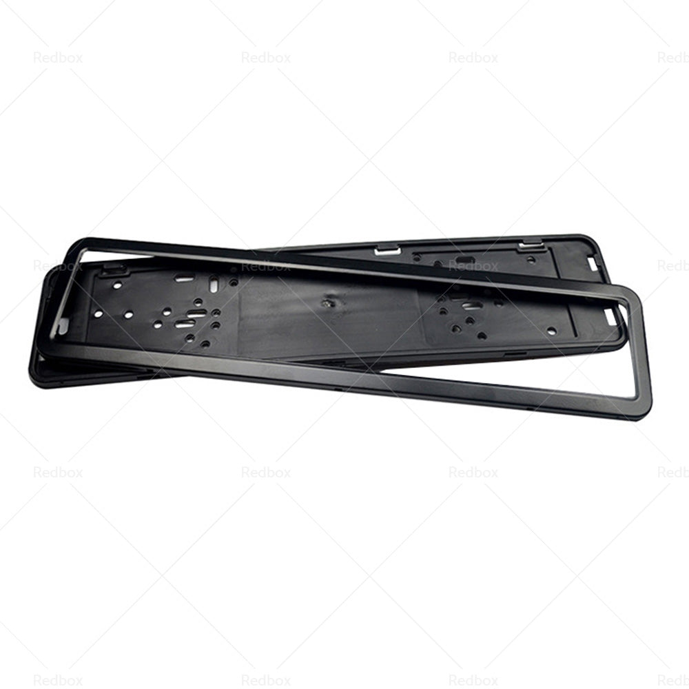 2x European Number License Plate Cover Frame Holder Mounting Bracket Standard-3