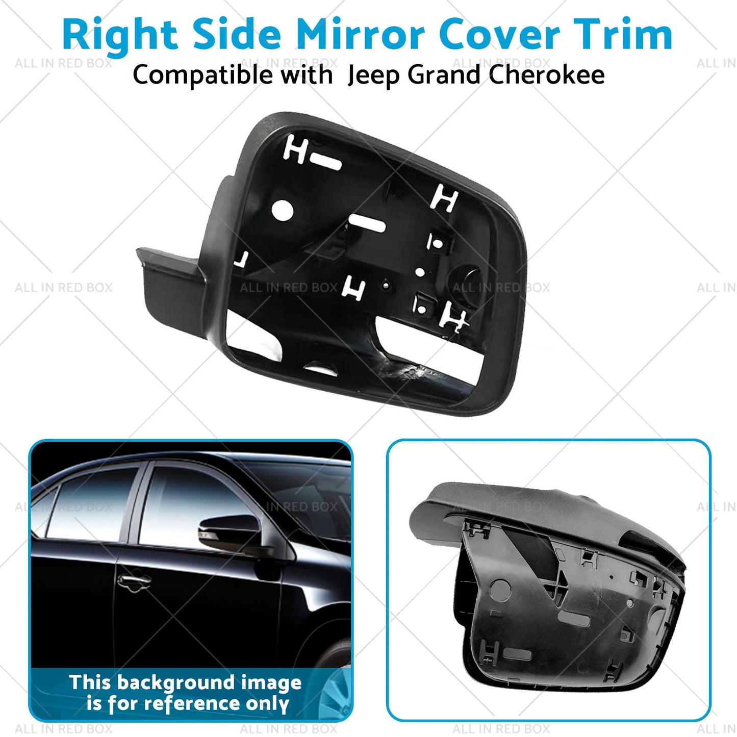 Right Side Mirror Cover Trim Frame Suitable for Jeep Grand CherokeeWK 2010-on-4