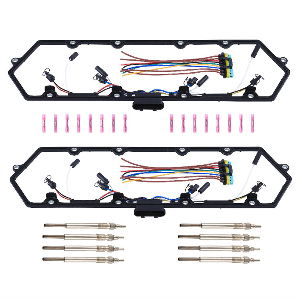 Glow Plug Kit Suitable For Ford 7.3L Diesel F250 F350 E250 E350 Excursion 98–03-0