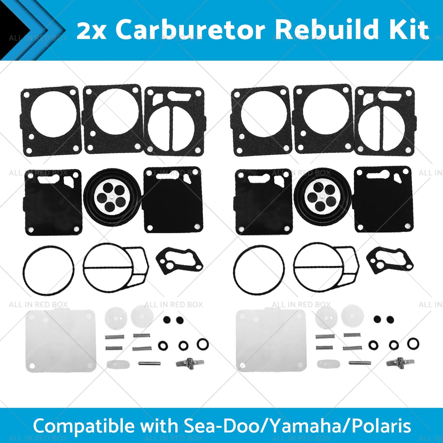 2x Carburetor Carb Rebuild Repair Kit Suitable Sea-Doo SP SPI SPX HX GS GSI GSX-1