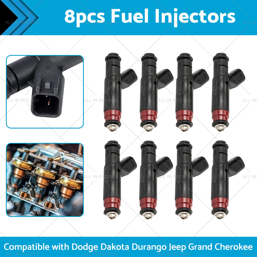 8PCS Fuel Injector 53032145AA Suitable For Dodge Ram Jeep Grand Cherokee 01-03-1