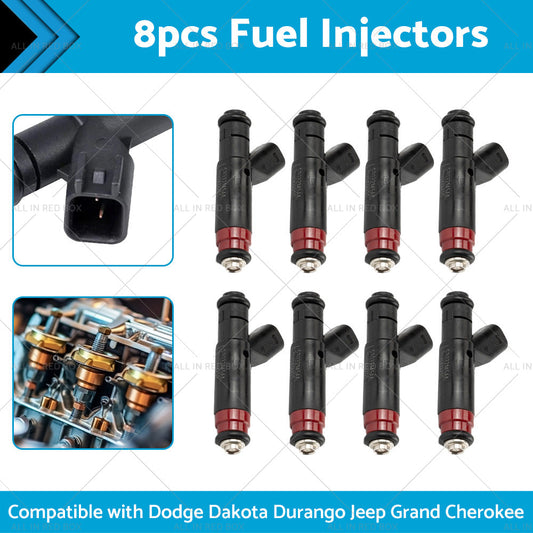 8PCS Fuel Injector 53032145AA Suitable For Dodge Ram Jeep Grand Cherokee 01-03-1