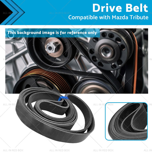 V-Ribbed Serpentine Drive Belt 6PK2185 Suitablefor Mazda Tribute Lexus Ford Benz-0