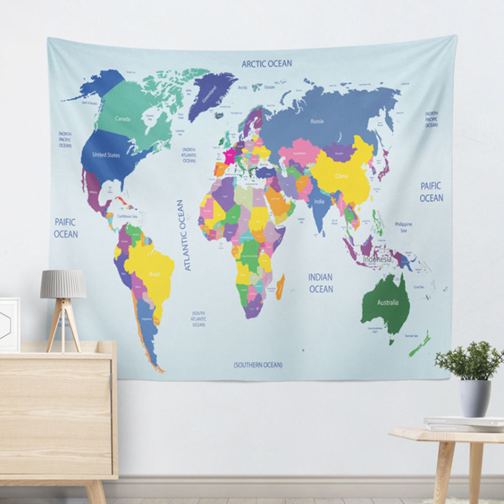 MAP OF THE WORLD LAMINATED LARGE POSTER 130*150CM / 200*150CM FLAGS WALL PRINT-5