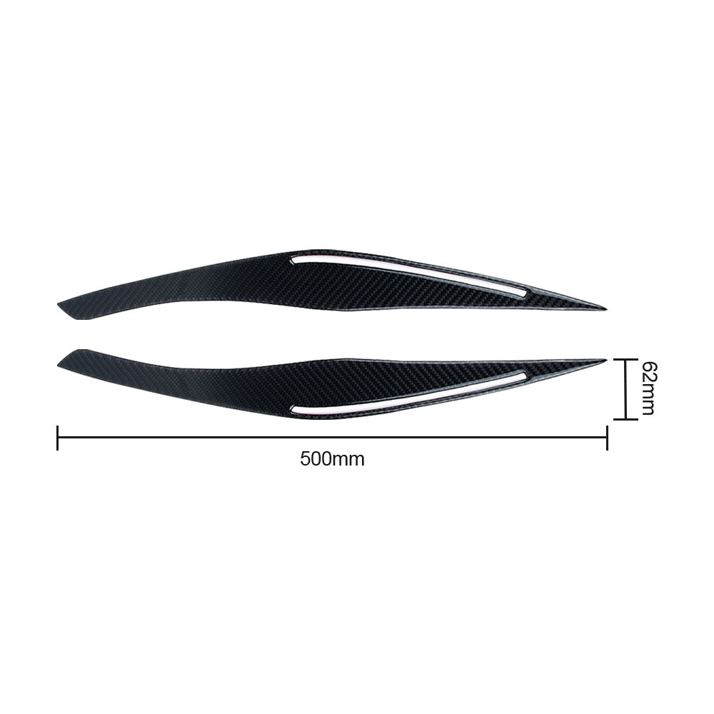 Carbon Fiber Headlight Eyebrow Eyelids Cover Trim Fits BMW E90 E91 328i 335i-4