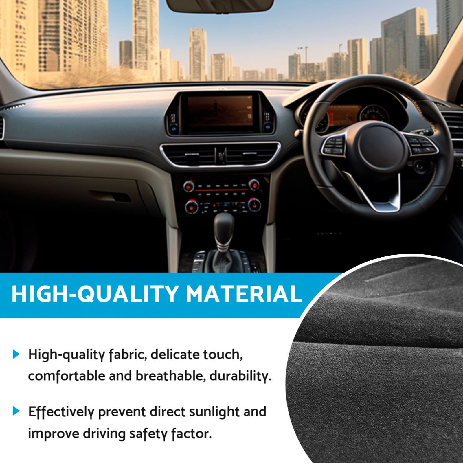 Black Non-Slip Dash Mat Suitable For Haval H2 Premium / City LUX 2015-2020 2WD-1