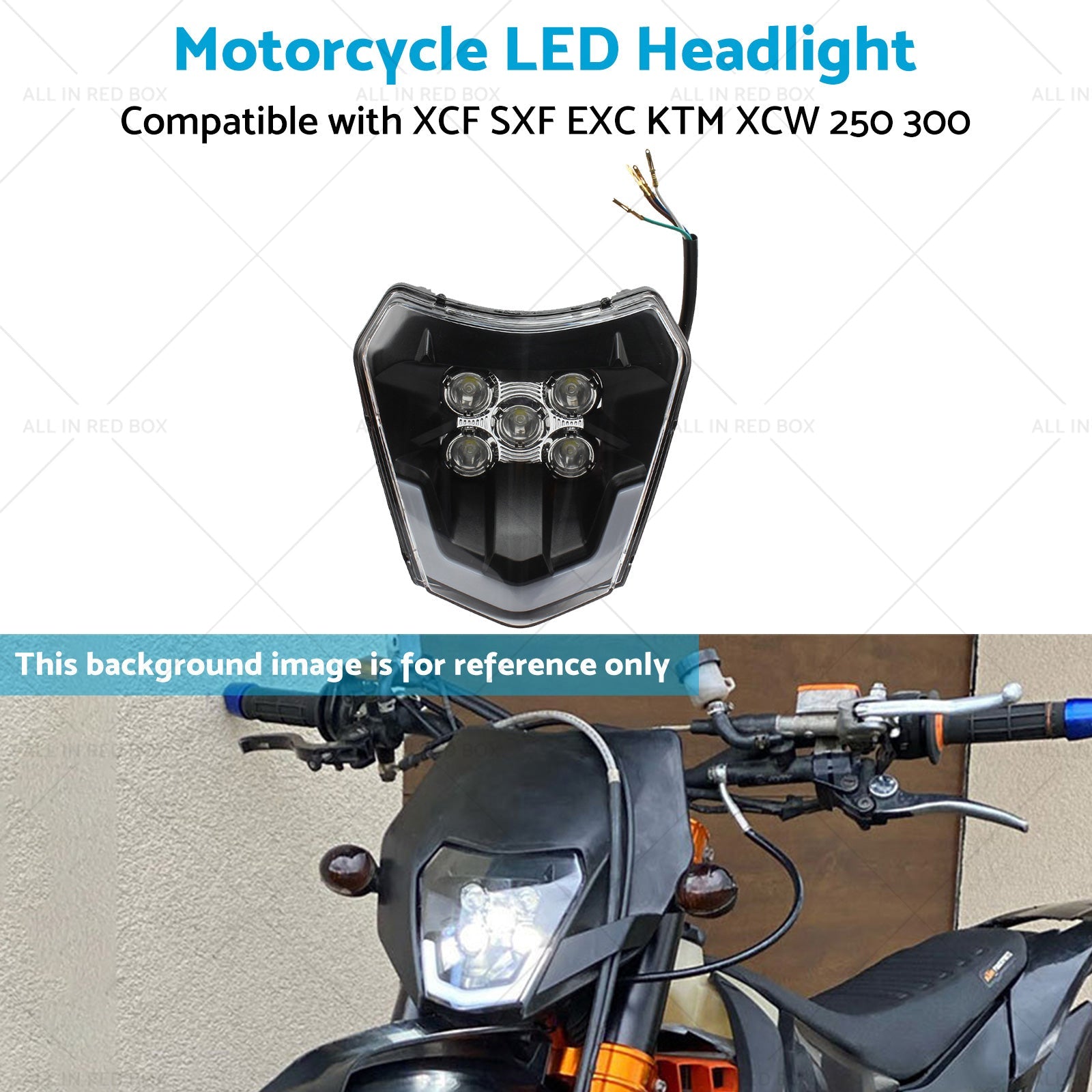 Motorcycle LED Headlight Suitable For XCF SXF EXC KTM XCW 250 300 350 450 500-4