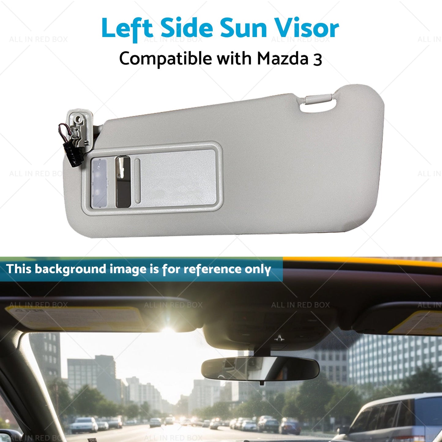 BBM2-69-320C-75 Left Side Sun Visor Suitable for 10-13 Mazda 3 Hatchback-4