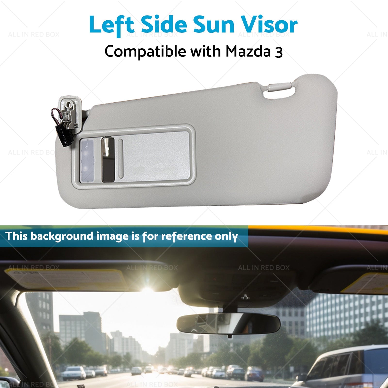 BBM2-69-320C-75 Left Side Sun Visor Suitable for 10-13 Mazda 3 Hatchback-4