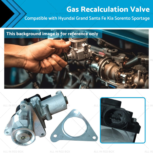 Gas Recalculation Valve Suitable for Sportage Sorento ix35 Santa Fe 2.0 2.2 CRDi-0