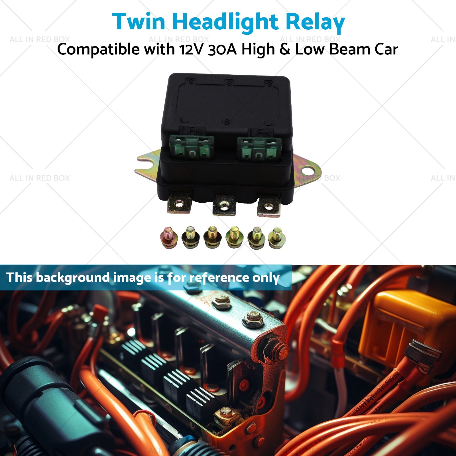 Universal Twin Headlight Relay 12V 30A High  and  Low Beam Car Accessory NLR-132-4