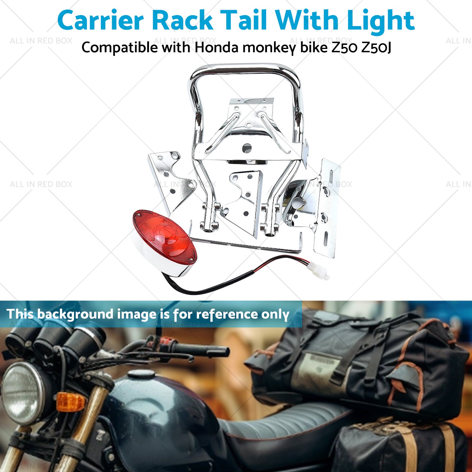 Rear Carrier Rack Tail Light Suitable For Honda Z50J Monkey Gorilla Motorcycle-4