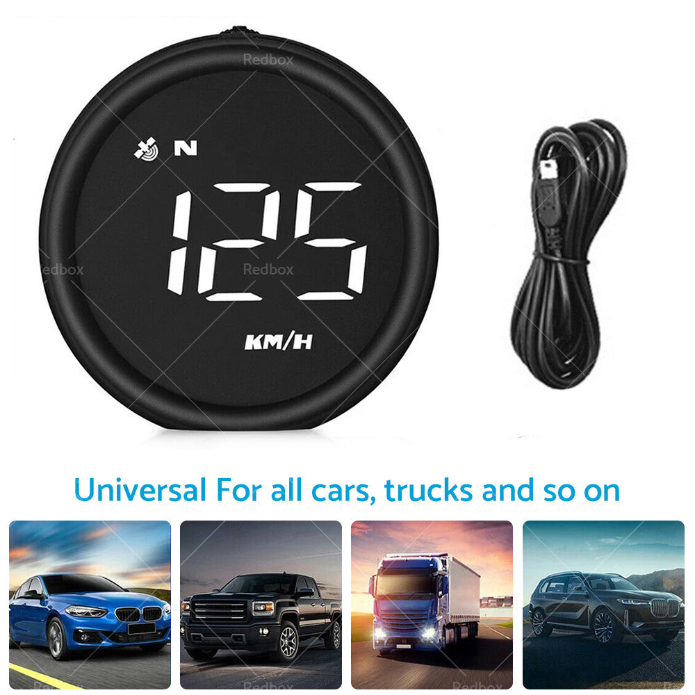 Car Digital Speedometer GPS Head Up Display MPH or KM Overspeed Tired Warning Alarm-2