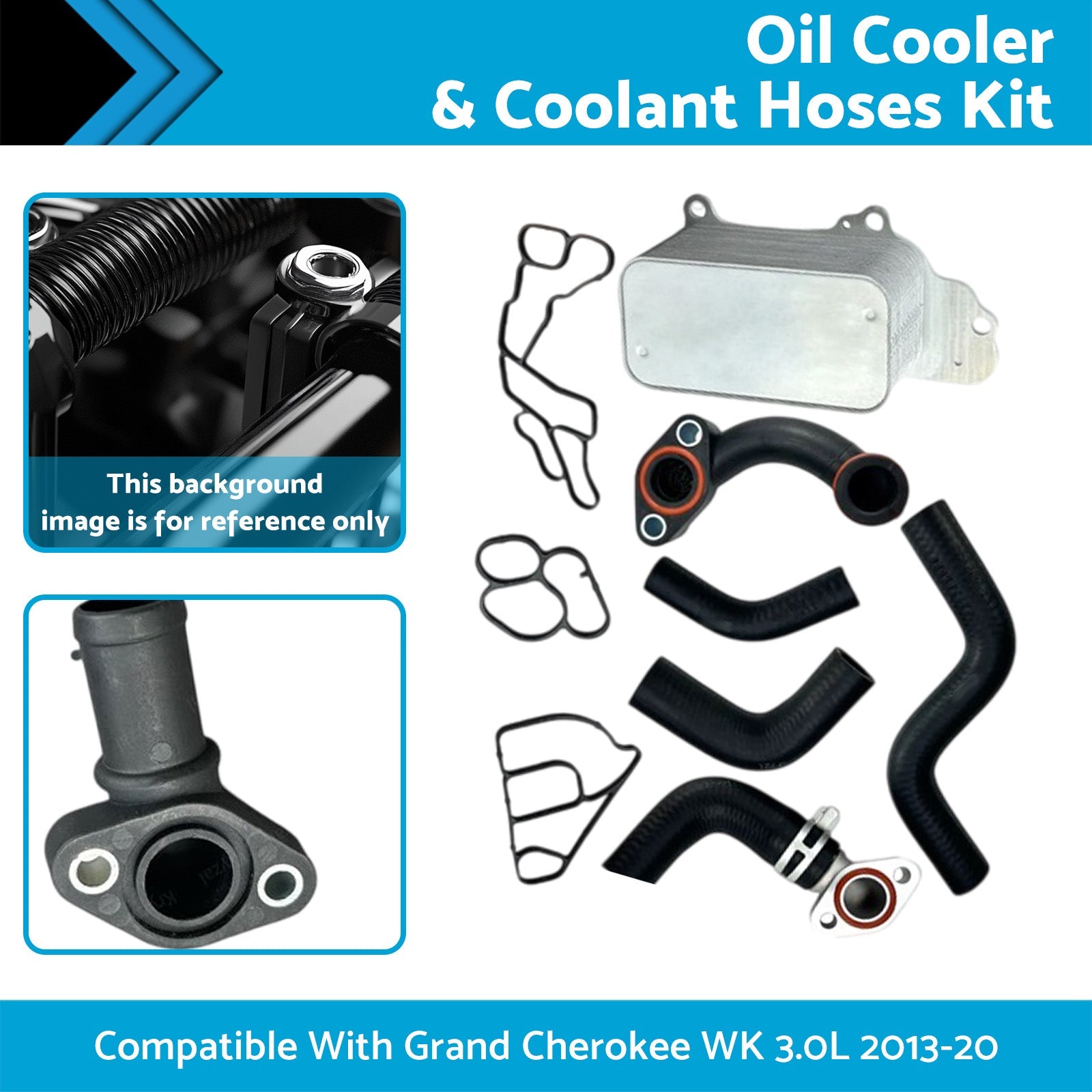Oil Cooler & Coolant Hose Set Suitable For Jeep Grand Cherokee 3.0L Eco Diesel-1