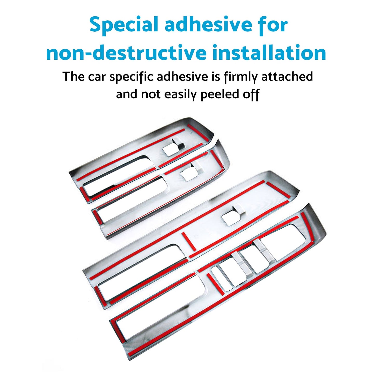 4x Window Lift Panel Cover Trim Suitable For Mitsubishi L200 Triton 23-25 Carbon-3