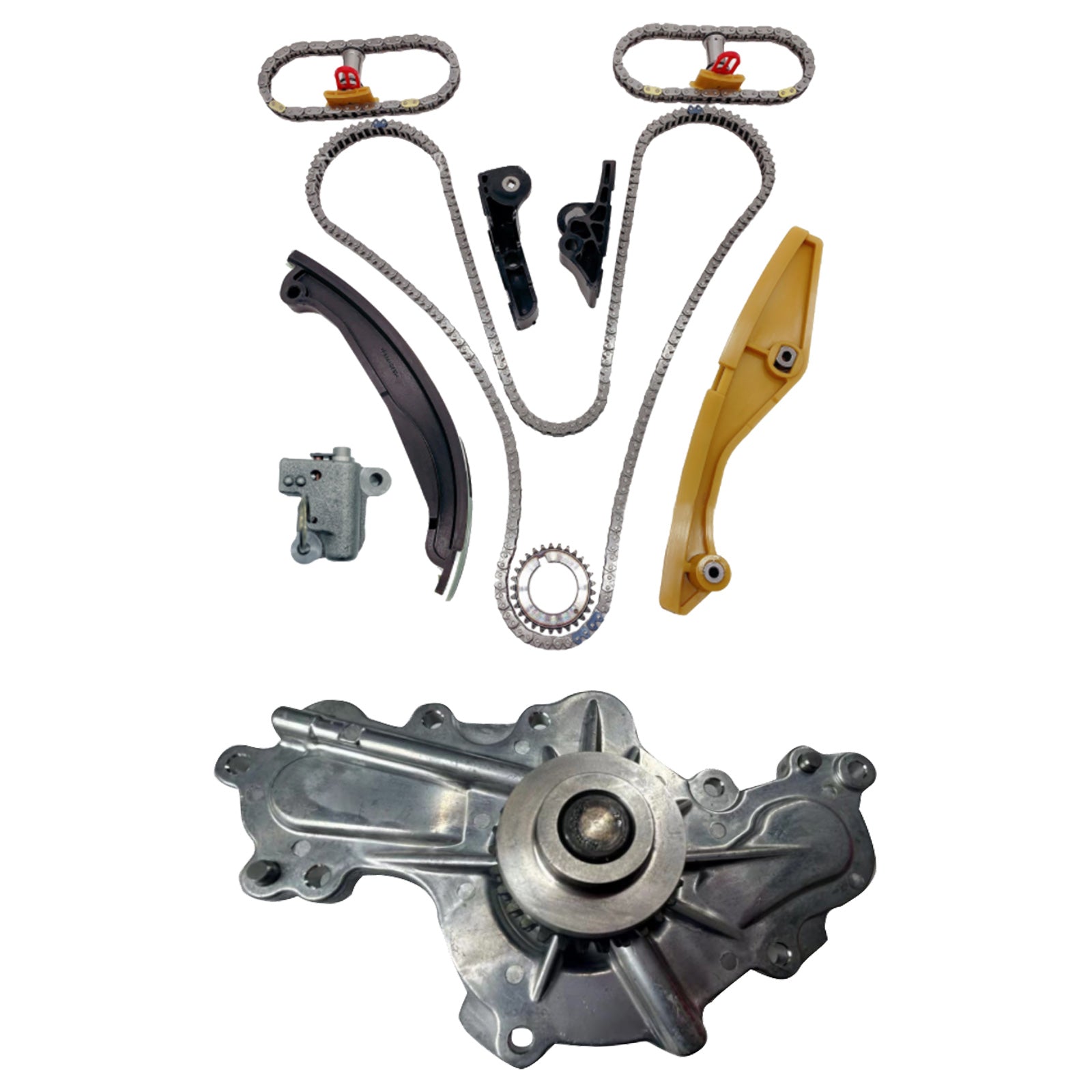 Timing Chain Kit & Water Pump Suitable For Ford Edge Explorer F150 Flex Mustang 3.5L 3.7L 5.0L-1