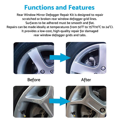 Silver Alloy Wheel Rim Scratch Repair Kit Tool Set Suitable For Car Kerb Damage-4