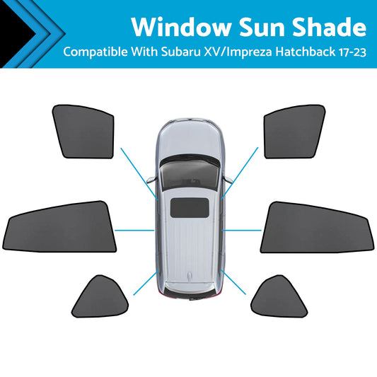 Magnetic Car Window Sun Shades Suitable for Subaru XV/Impreza 2017-2023-0