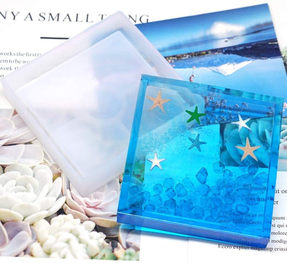 6 Pcs Coaster Resin Silicone Mold Casting Jewelry Agate Making Mould Tool Craft-4
