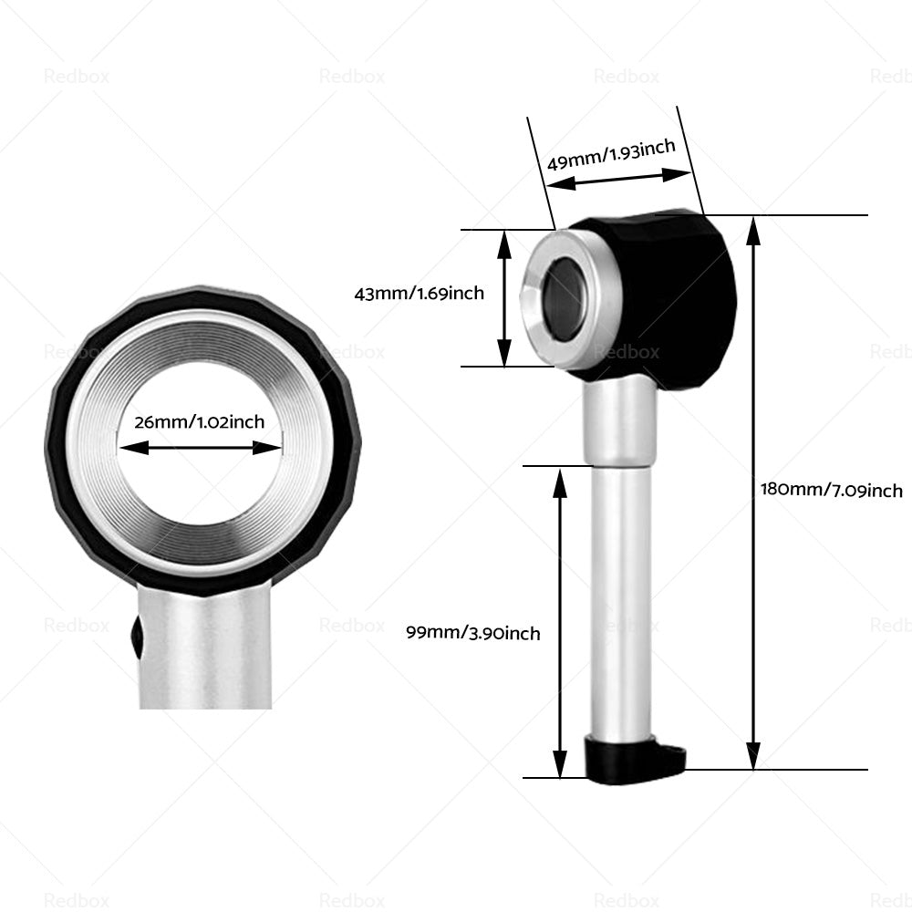 Hand Held 45x Magnifying Glass Jewellery Magnifier Loupe with Scale 3 Led Lights-2