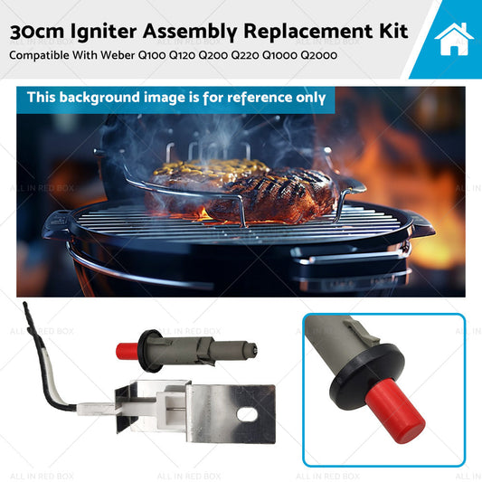 30cm Igniter Assembly Kit Suitable for Weber Q100 Q120 Q200 Q220 Q1000 Q2000-0