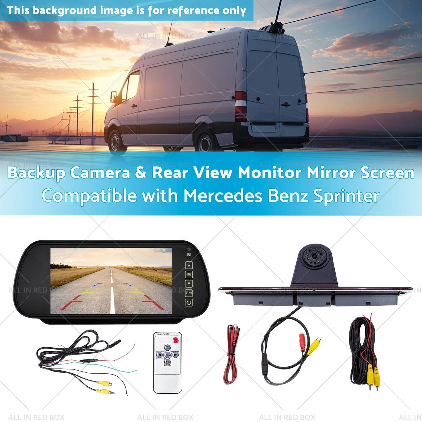 Brake Light Backup Camera W or  7''Monitor Suitable for 07-19 Sprinter or VW Crafter-2